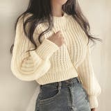 アイボリー | クロップド丈ルーズニットトップス | privatebeach