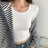 シンプルクロップド丈ロンT | privatebeach | 詳細画像2 