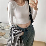 シンプルクロップド丈ロンT | privatebeach | 詳細画像4 