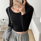 シンプルクロップド丈ロンT | privatebeach | 詳細画像8 