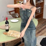 バックレースアップデニムロングワンピース | privatebeach | 詳細画像6 