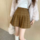 チェック柄ハイウエストプリーツミニスカート スカパン | privatebeach | 詳細画像12