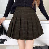 チェック柄ハイウエストプリーツミニスカート スカパン | privatebeach | 詳細画像2