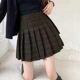 チェック柄ハイウエストプリーツミニスカート スカパン | privatebeach | 詳細画像4