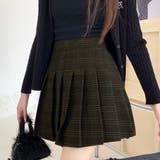 チェック柄ハイウエストプリーツミニスカート スカパン | privatebeach | 詳細画像6