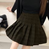 チェック柄ハイウエストプリーツミニスカート スカパン | privatebeach | 詳細画像7