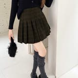 チェック柄ハイウエストプリーツミニスカート スカパン | privatebeach | 詳細画像8