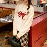 リボン柄ニットトップス | privatebeach | 詳細画像13