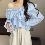 フリルクロップド丈ブラウス | privatebeach | 詳細画像14
