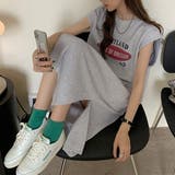 ロゴプリントフレンチスリーブTシャツワンピース | privatebeach | 詳細画像2
