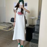ロゴプリントフレンチスリーブTシャツワンピース | privatebeach | 詳細画像6