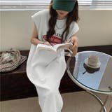 ロゴプリントフレンチスリーブTシャツワンピース | privatebeach | 詳細画像9