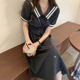 BIG衿配色ロングシャツワンピース | privatebeach | 詳細画像4