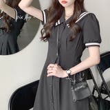 BIG衿配色ロングシャツワンピース | privatebeach | 詳細画像7