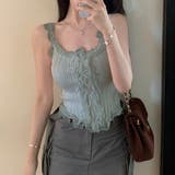 フリルレースリブ編みタンクトップ | privatebeach | 詳細画像11