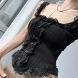 フリルレースリブ編みタンクトップ | privatebeach | 詳細画像5