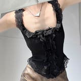 フリルレースリブ編みタンクトップ | privatebeach | 詳細画像6