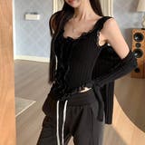 フリルレースリブ編みタンクトップ | privatebeach | 詳細画像7