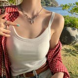 カップ付きリブキャミソール | privatebeach | 詳細画像3