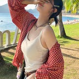 ホワイト | カップ付きリブキャミソール | privatebeach