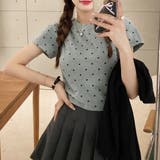 ドット柄クロップド丈Tシャツ | privatebeach | 詳細画像10