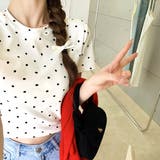 ドット柄クロップド丈Tシャツ | privatebeach | 詳細画像7