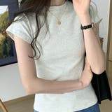 ライトグレー | ベーシックコットンストレッチTシャツ | privatebeach