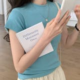 ブルー | ベーシックコットンストレッチTシャツ | privatebeach