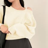 アシンメトリーオフショルダーニットトップス | privatebeach | 詳細画像15