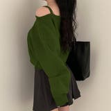 アシンメトリーオフショルダーニットトップス | privatebeach | 詳細画像20