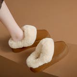 厚底フェイクムートン裏ボアスリッポンサンダル | privatebeach | 詳細画像4