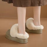 厚底フェイクムートン裏ボアスリッポンサンダル | privatebeach | 詳細画像9