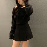 リボンレースアップオフショルダーニットトップス | privatebeach | 詳細画像13