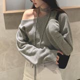 リボンレースアップオフショルダーニットトップス | privatebeach | 詳細画像8