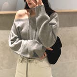 リボンレースアップオフショルダーニットトップス | privatebeach | 詳細画像9