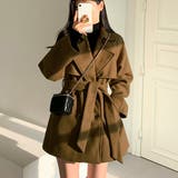 フェイクウールショート丈トレンチコート | privatebeach | 詳細画像4 