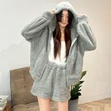 2点セットルームウェア BIGシルエットボアパーカー＆ショートパンツ | privatebeach | 詳細画像14 
