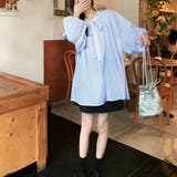 リボンタイボリュームスリーブチュニック丈ブラウス | privatebeach | 詳細画像11