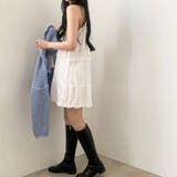 シアーフリルティアードミニキャミワンピース | privatebeach | 詳細画像6