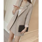 2点セットアップ ストライプ柄テーラードジャケット＆スカパン | privatebeach | 詳細画像10 