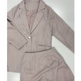 2点セットアップ ストライプ柄テーラードジャケット＆スカパン | privatebeach | 詳細画像20 