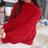 レッド | ボリュームスリーブニットトップス | privatebeach