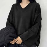 ワイドスリーブVネックルーズニットトップス | privatebeach | 詳細画像11 