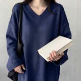 ワイドスリーブVネックルーズニットトップス | privatebeach | 詳細画像21 