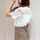 モチーフレース使いクルーネックTシャツ | privatebeach | 詳細画像24
