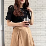 モチーフレース使いクルーネックTシャツ | privatebeach | 詳細画像10