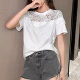 モチーフレース使いクルーネックTシャツ | privatebeach | 詳細画像19