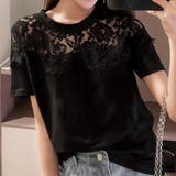 モチーフレース使いクルーネックTシャツ | privatebeach | 詳細画像5