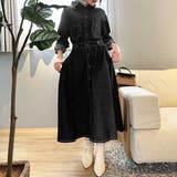 【新色追加】ウエストマークデニムシャツロングワンピース | privatebeach | 詳細画像15 