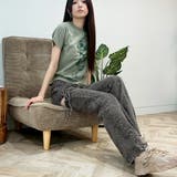 サイドリボンカットアウトハイウェストスリットデニムフレアパンツ | privatebeach | 詳細画像17 